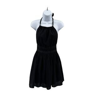 Wild Fable Mini Dress Womens XS Black Tie Back Fit & Flare Backless Halter Neck